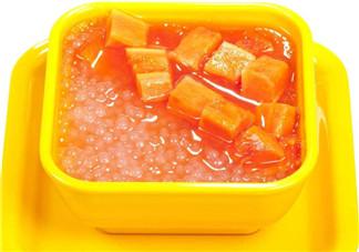 秋燥降火自制椰汁木瓜西米露 媽媽寶寶都愛吃！