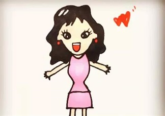 簡單兩筆畫出媽媽 媽媽簡筆畫教學